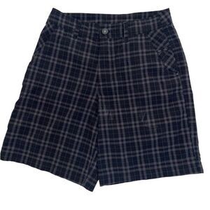 Lululemon Kahuna Men's Shorts Size 30 Black Gray Check Plaid Chino‎ Pockets 9"